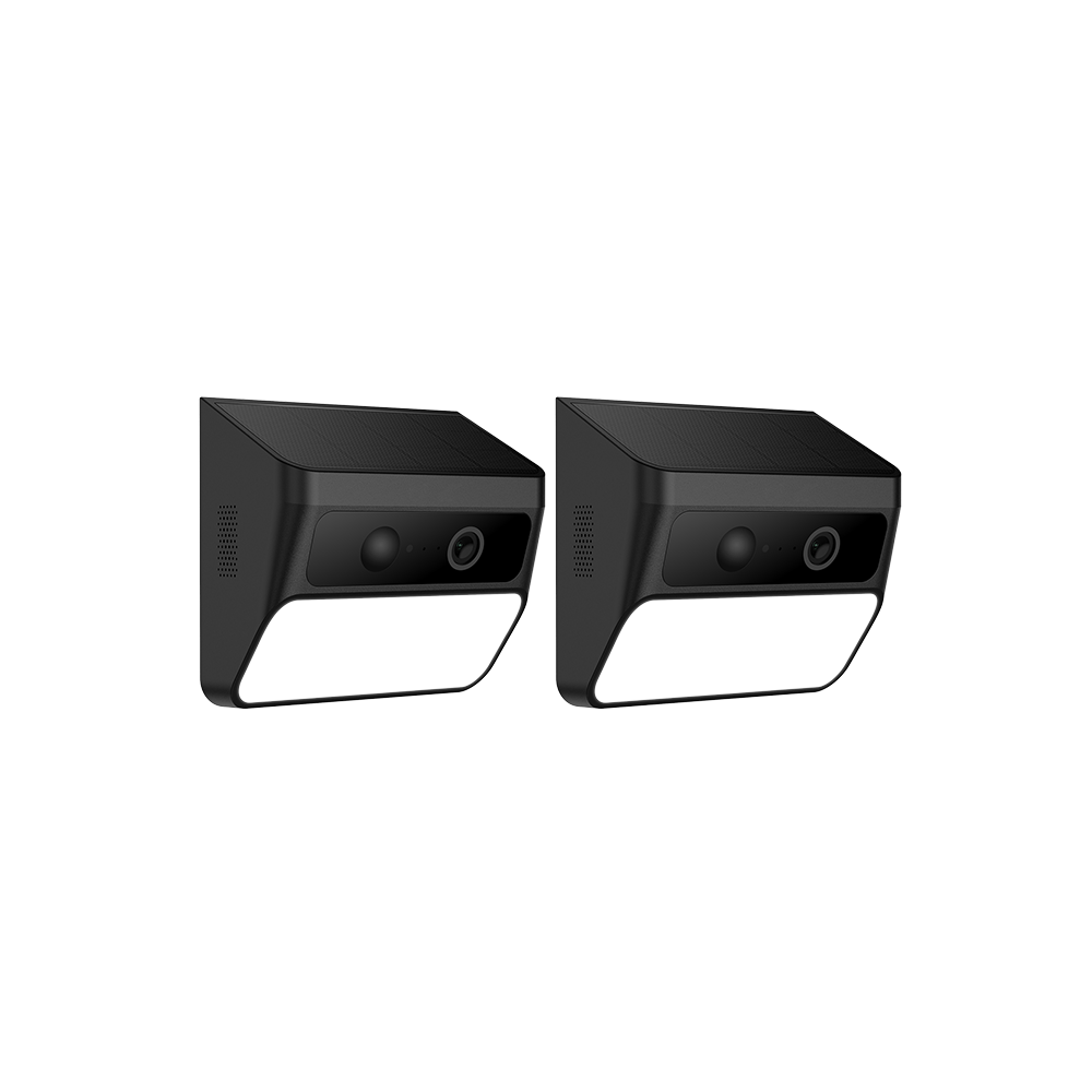 Solar Wall Light with Camera and Motion Detector - Set of 2