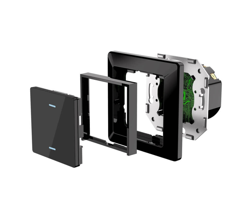 SIRO Smart 2 Kanal Lichtschalter Venus schwarz