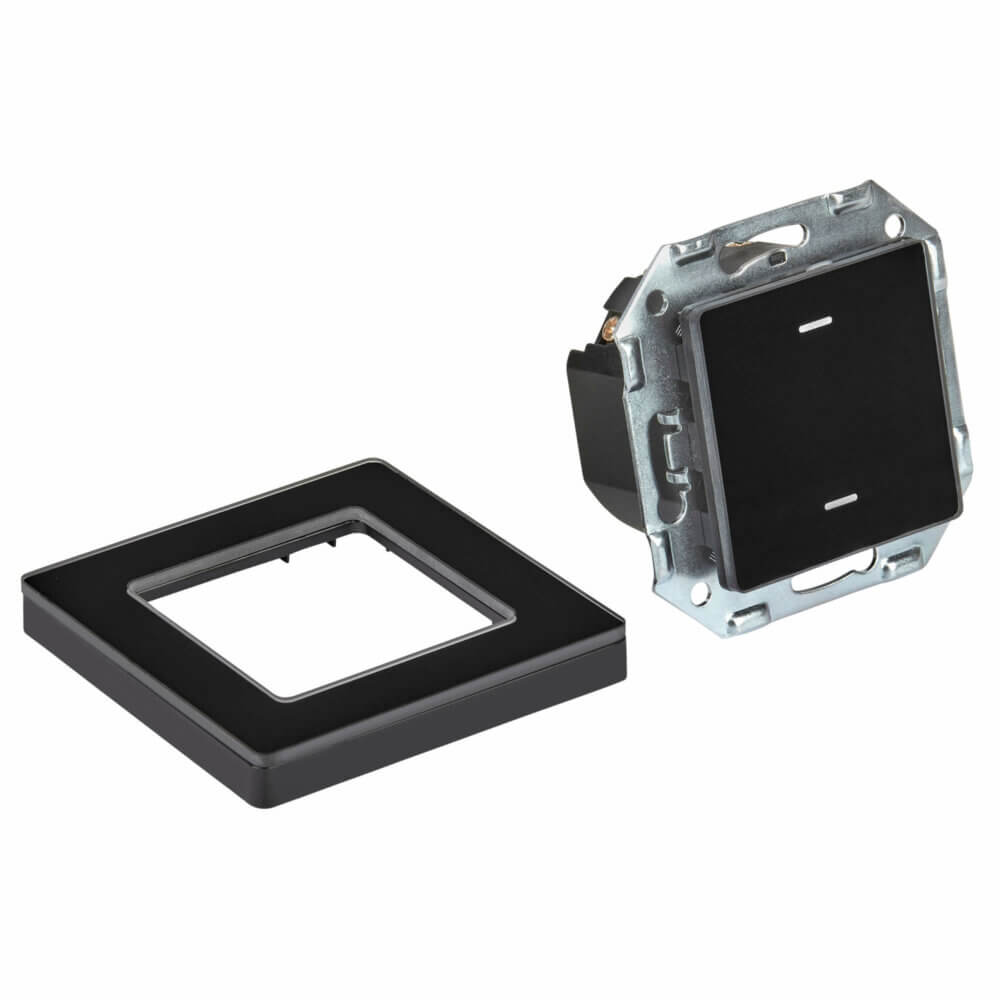SIRO Smart 2 Kanal Lichtschalter Venus schwarz